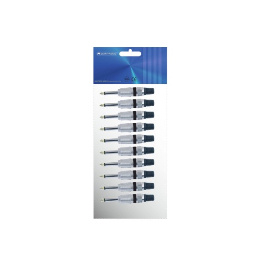 Connettori Jack Plug 6.3mm Mono MROAD Nero - 10 Pezzi Alta Qualità