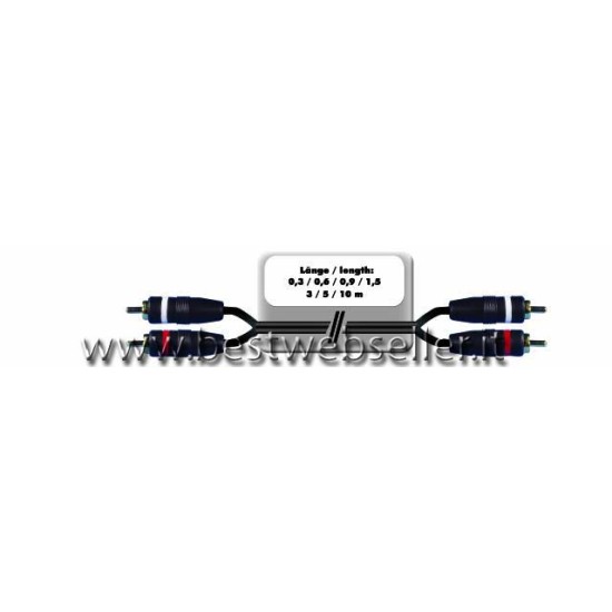 Cavo CC-06 2x2 RCA-plugs 0,6m HighEnd Cavo CC-06 2x2 RCA-plugs 0,6m HighEnd