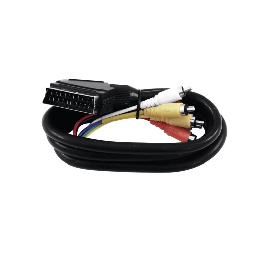 Cavo Adattatore OMNITRONIC Scart a 6 RCA 1.5m per Audio e Video