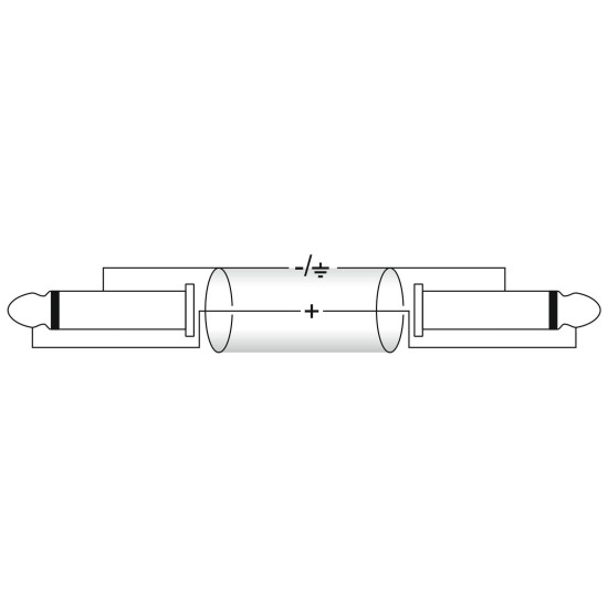 OMNITRONIC Cavo Audio Jack 6,3 mm Mono 3 m Nero - Qualità Professionale
