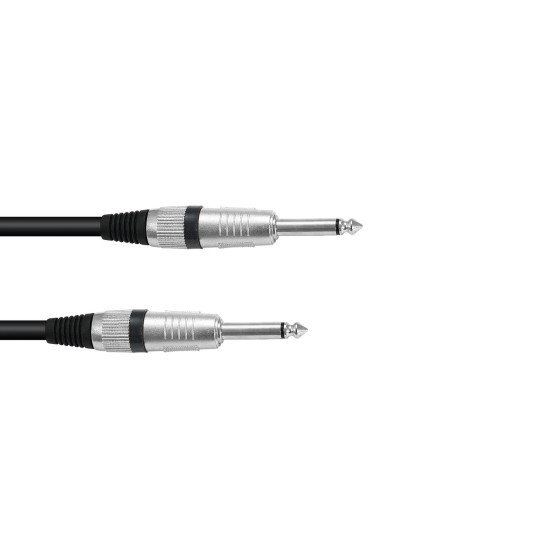 Cavo Audio Mono Omnitronic Jack 6.3 mm 1.5m Nero - Ideale per Attrezzature Musicali