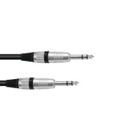 OMNITRONIC Cavo Audio Stereo Jack 6,3 mm 3 m Nero per Eventi e Studi