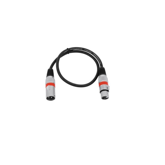 Cavo Audio XLR 3 Poli Omnitronic 0,5m Nero/Rosso - Collegamento Professionale