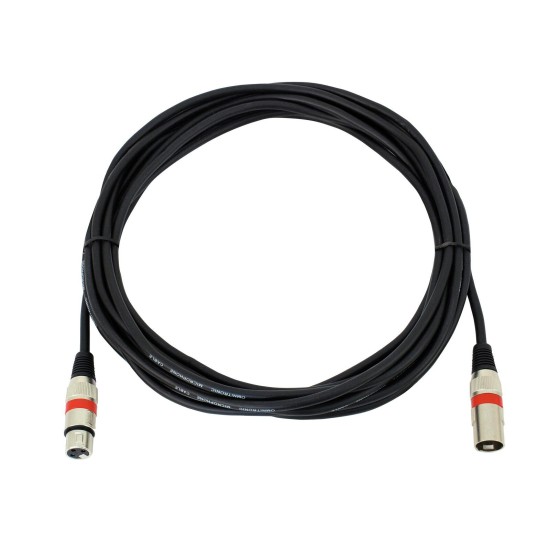 Cavo Audio XLR 3 Poli 7,5m Nero/Rosso OMNITRONIC - Alta Qualità per Eventi Live