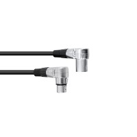 OMNITRONIC Cavo Audio XLR 3 Poli 1,5m Angolato Nero - Alta Qualità per Connessioni Professionali