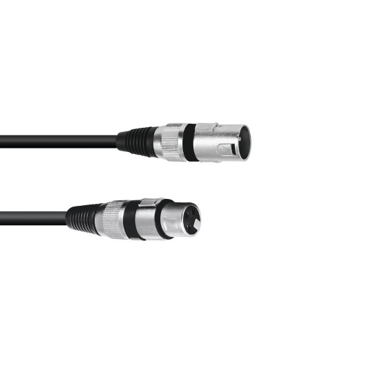 Cavo Audio XLR 3 Poli 0,2 m Nero - OMNITRONIC