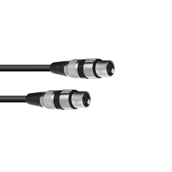 OMNITRONIC Cavo Adattatore Audio XLR Femmina/Femmina 0,2 m Nero