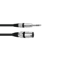 Cavo Adattatore Audio OMNITRONIC XLR Maschio a Jack Stereo 6.3 mm, 0.2 m, Nero