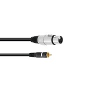 Cavo Adattatore Audio OMNITRONIC RCA/XLR(F) 2m Nero - Ideale per Impianti Professionali