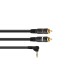 Cavo Adattatore Audio OMNITRONIC 3,5mm Jack Angolare a 2x RCA 3m Nero