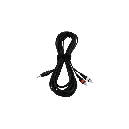OMNITRONIC Cavo Adattatore Audio 3,5mm Jack a 2x RCA 6m Nero