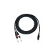 Cavo adattatore audio OMNITRONIC 3,5 mm a 2x 6,3 mm Jack 3 m Nero