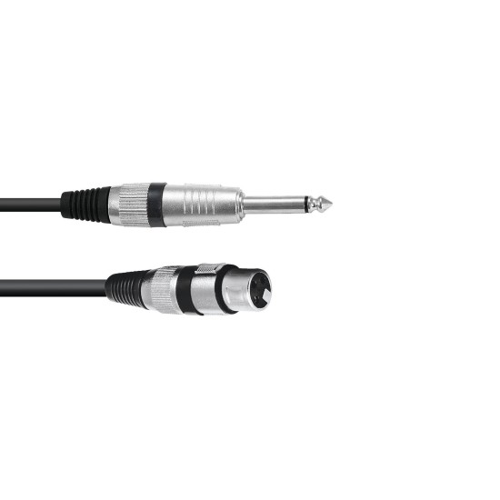 OMNITRONIC Cavo Adattatore Audio XLR Femmina a Jack Mono 6,3 mm - 2 m Nero