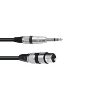 Cavo Adattatore Audio XLR Femmina a Jack Stereo 0,9m Nero - OMNITRONIC