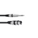 Cavo Adattatore Audio XLR Femmina a Jack Stereo 0,9m Nero - OMNITRONIC
