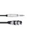 Adattatore Audio Omnitronic XLR Femmina a Jack Stereo 6,3mm - Cavo 2m Nero