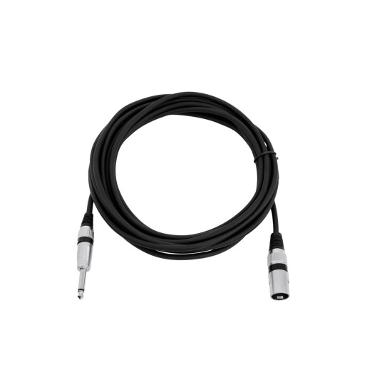 Cavo Adattatore Audio XLR(M) a Jack Mono 5m Nero - OMNITRONIC
