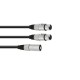 Cavo Adattatore OMNITRONIC XLR Maschio a 2 XLR Femmina 0,5m Nero - Audio Professionale