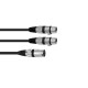Cavo Adattatore Audio XLR(M) a 2xXLR(F) 1,5m Nero - OMNITRONIC