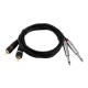 OMNITRONIC Cavo Audio Adattatore 2x Jack 6,3 mm a 2x RCA 6m Nero