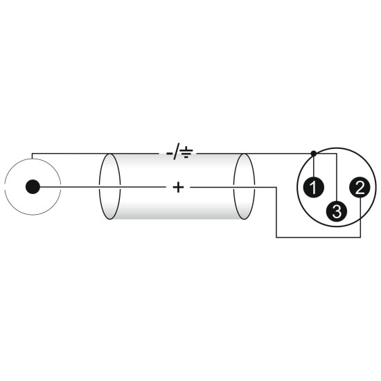 OMNITRONIC Cavo Adattatore Audio 2x XLR Maschio a 2x RCA, 3 m, Nero