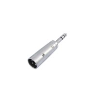 Adattatore Audio OMNITRONIC XLR Maschio a Jack Stereo 6,3 mm - Metallo Argento