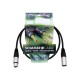 SOMMER CABLE Cavo XLR 3 Pin 0.5m Nero con Connettori Neutrik - Alta Qualità Made in Germany