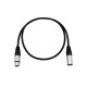 SOMMER CABLE Cavo XLR 3 Pin 0.5m Nero con Connettori Neutrik - Alta Qualità Made in Germany