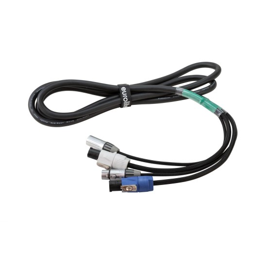 Cavo combinato DMX Eurolite 3 m con connettori P-Con e XLR 3 poli