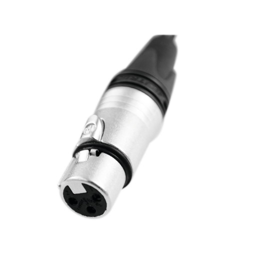 Cavo DMX XLR 3 poli 10 m nero con connettori Neutrik - PSSO