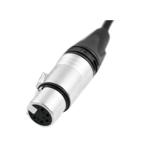 Cavo DMX XLR 5 Poli 3m Nero Neutrik - Alta Qualità per Proiettori LED e Sistemi di Illuminazione