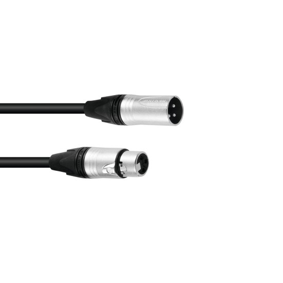 Cavo Microfono XLR 3 Poli 1m Nero Neutrik - Alta Qualità Made in Germany