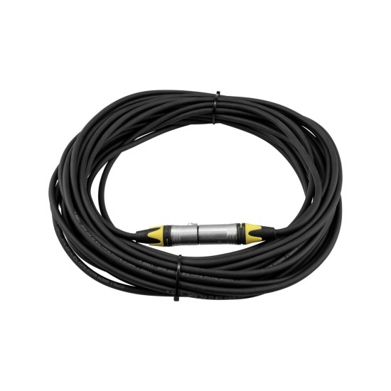 PSSO Cavo Microfono XLR 3 Poli 20m Nero con Connettori Neutrik