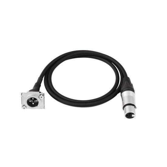 Cavo Patch XLR(F)/XLR(M) 1m Nero - PSSO con Connettori NEUTRIK