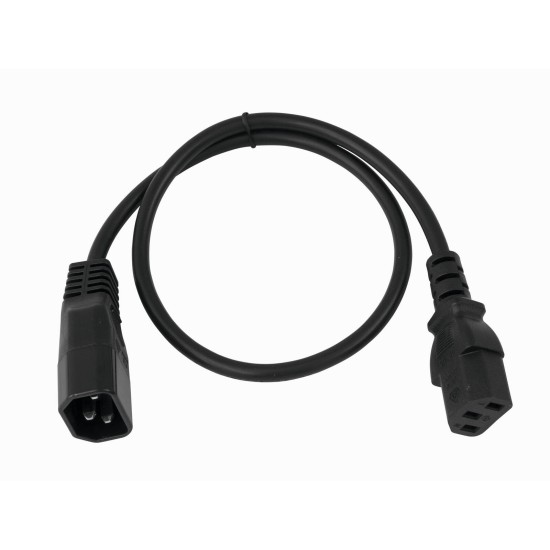 OMNITRONIC Prolunga Dispositivi a Freddo 0,6m Nera - Cavo 3x0,75 mm²