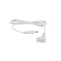 OMNITRONIC Cavo di Alimentazione Bianco 1,5m per Dispositivi a Freddo, Angolare C17, 2x0,75mm²