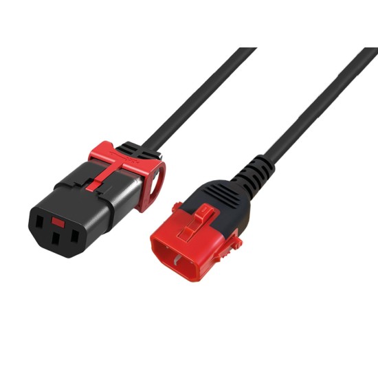Prolunga IEC LOCK 3x1,0 mm² 3m Nero - Cavo Bloccabile per Dispositivi a Freddo