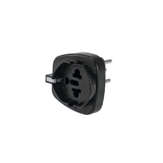 OMNITRONIC Adattatore da Viaggio EU/CH Plug 10A Nero - Universale per più Paesi