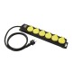 EUROLITE Presa Multipla 6 Prese con Interruttore IP44, Cavo 1,5m, Nero