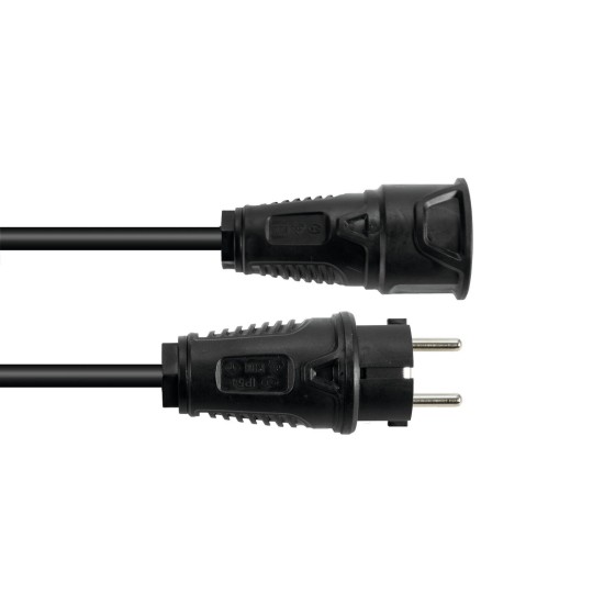 PSSO Prolunga 3x1,5 mm² 20m Nero - Cavo di Alimentazione Made in Germany per Eventi