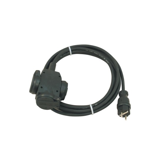 Prolunga Tripla PSSO 3x1.5mm² 5m per Eventi - Robusta e Adatta all'Esterno