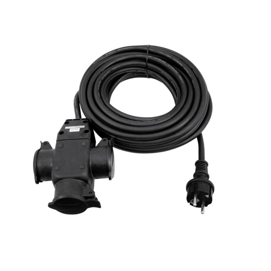 Prolunga EUROLITE 10m Tripla 3x1,5 mm² - Cavo di Alimentazione per Eventi