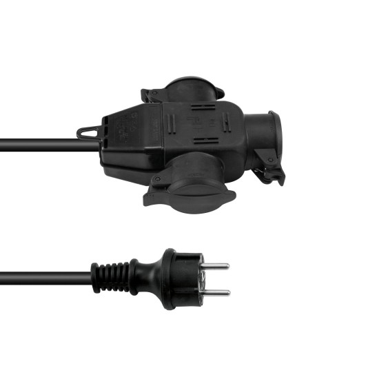 Prolunga EUROLITE 3x2,5 mm² 3m Tripla IP44 - Cavo Professionale