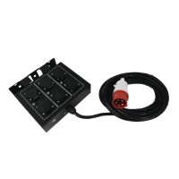 EUROLITE SB-65 Split Box: 7.5m Cavo, 6 Prese Sicurezza, CEE 16A