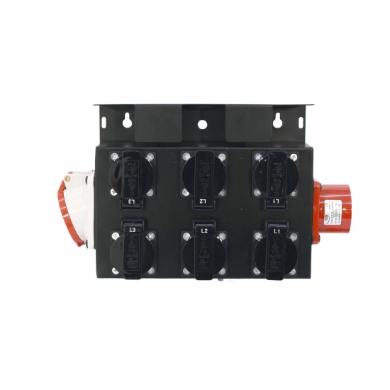 Presiera ciabatta professioanle distributore di alimentazione 6 prese CEE 16A 380X 5 poli nero SB 652X Power Distributor