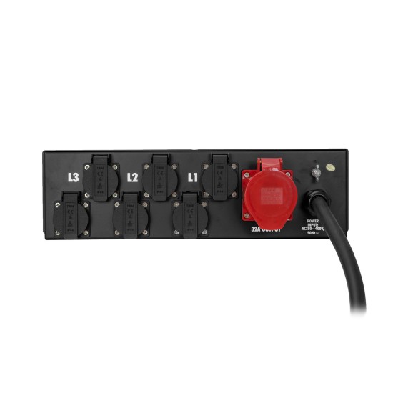 Distributore di corrente rack EUROLITE SB-1100B 32 A - PDU 19 3U con prese CEE e protezioni