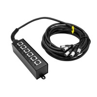 OMNITRONIC Stagebox Multicore MUS-610: Multicore Professionale 6 Ingressi, 10 Metri, Connettori XLR