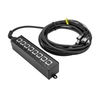 OMNITRONIC Stagebox Multicore MUS-810: Proiettore di Segnali Audio 8 IN XLR, 10 m