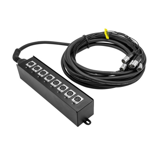 OMNITRONIC Stagebox Multicore MUS-810: Proiettore di Segnali Audio 8 IN XLR, 10 m