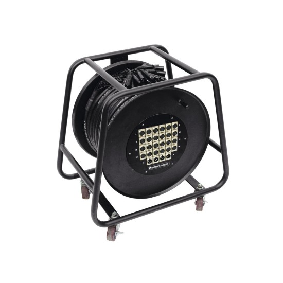 OMNITRONIC Stagebox Multicore 24/4 30m su Tamburo per Audio Professionale